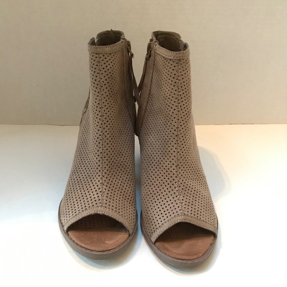 New Attitude Women's Heeled Peep Toe Bootie - Picture 1 of 4